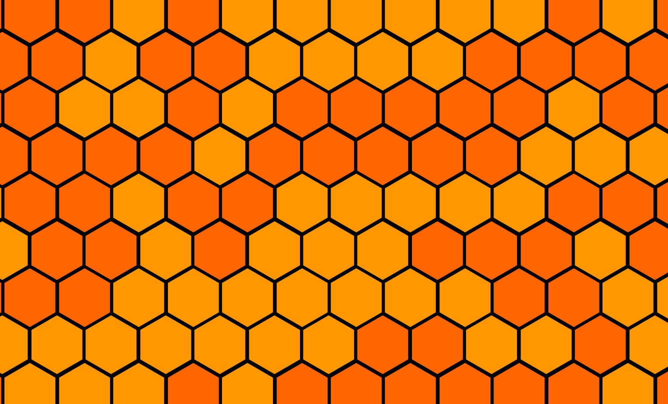 Hexagonal pattern created with CSS Doodle